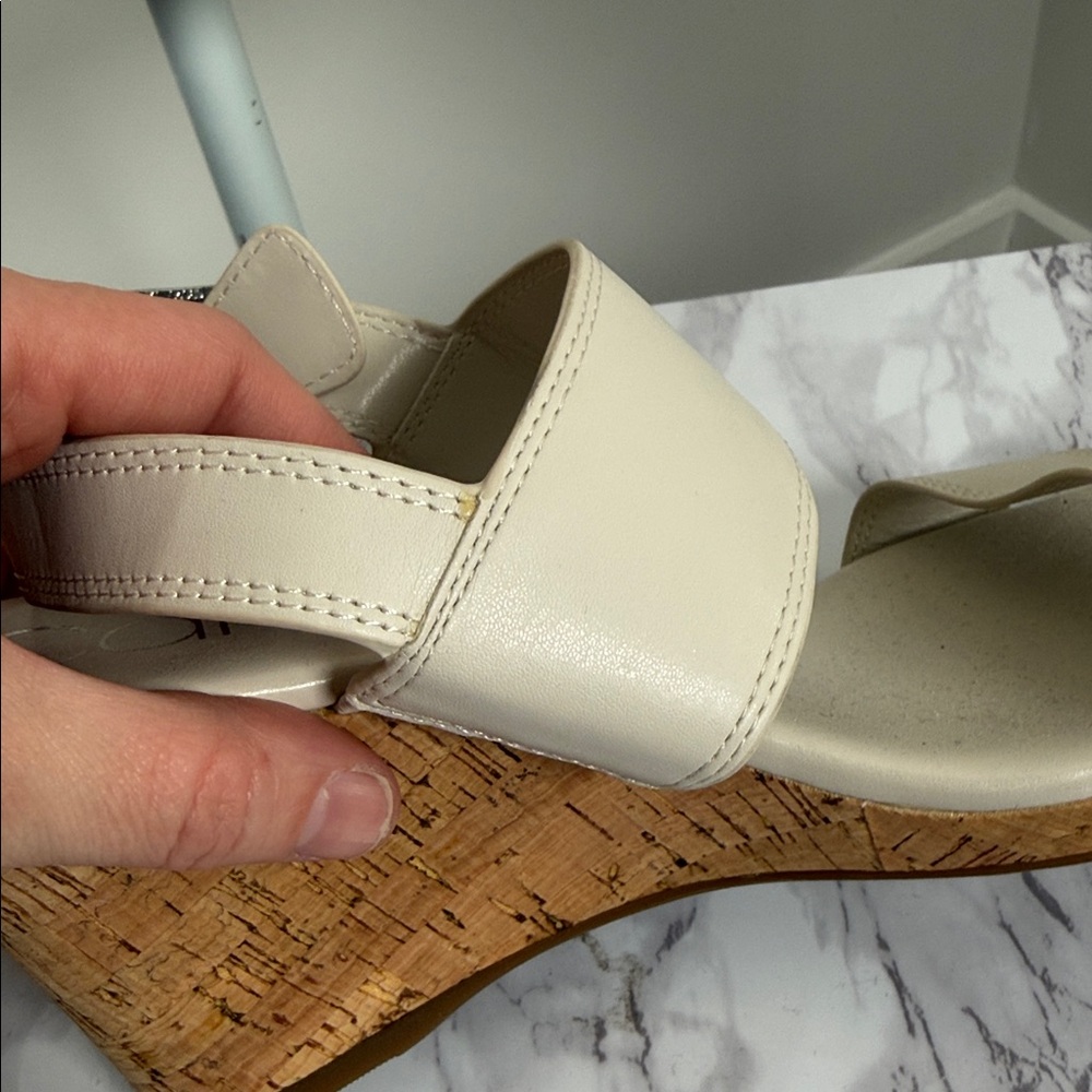 Calvin Klein Women's Cream Sandals - Picture 5 of 13